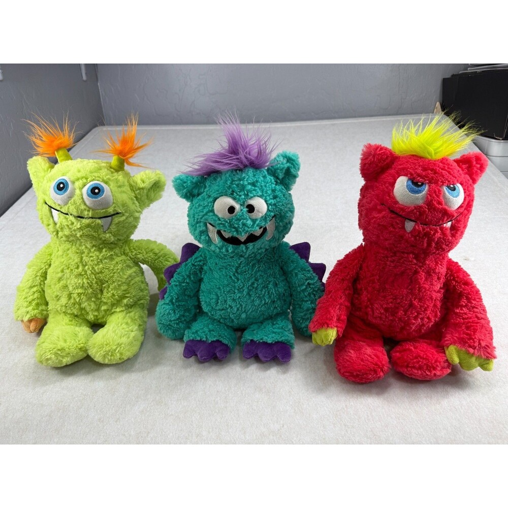 GUND Monsteroos Plush Lot of 3 Beeper Scratchy Winger 14in Monsters